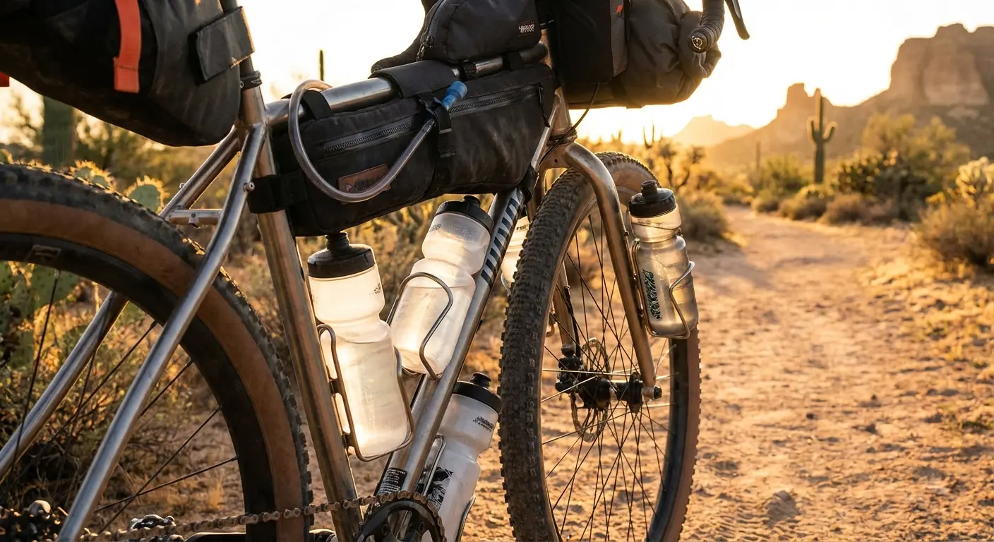 Cover Image for Bikepacking Hydration: Water Bottles vs Bladders
