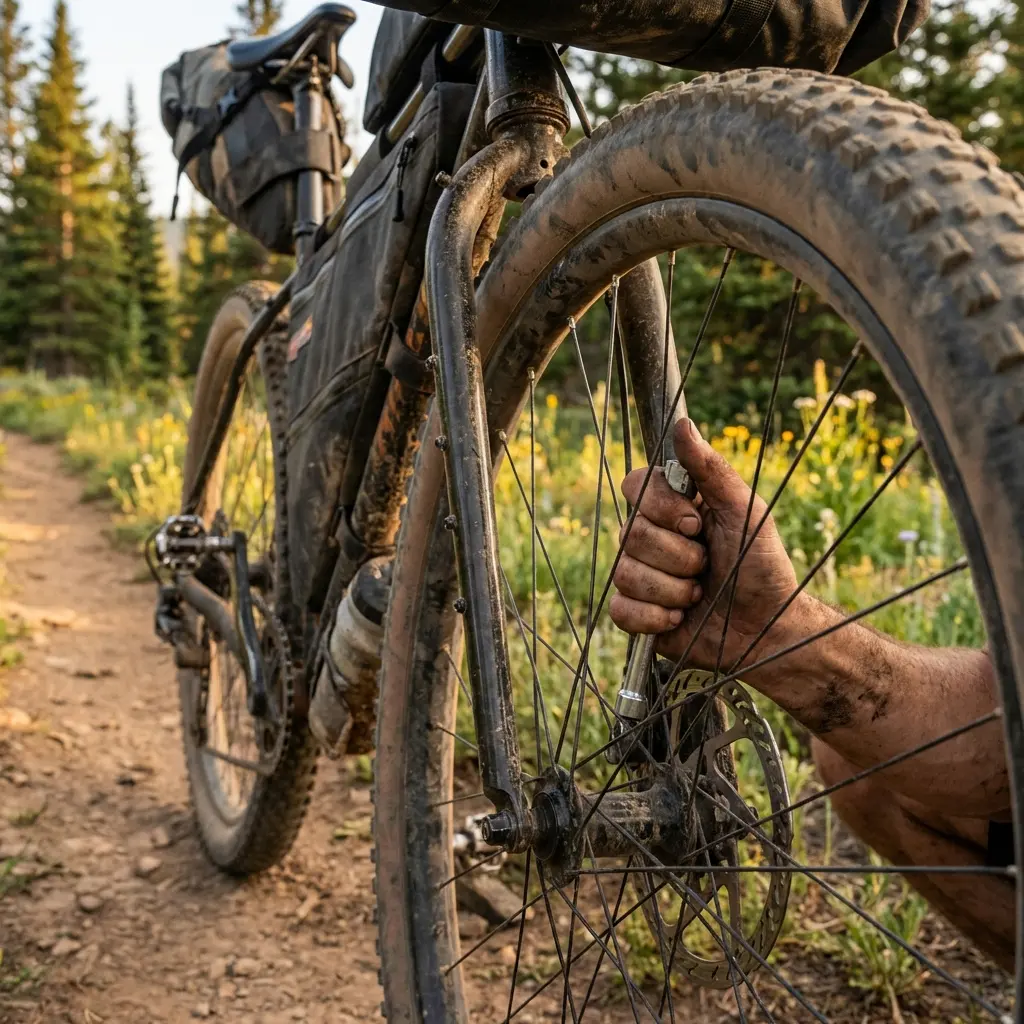 Cover Image for Wheel Truing and Spoke Repair for Bikepacking: Trail Fixes Without a Stand